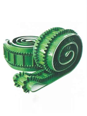 Conveyor Belts with V-Guides, Cleats and Sidewalls